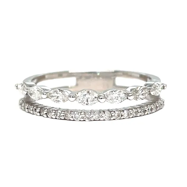18KW 0.50ctw Double Row Diamond Ring Image 2 Diamonds Direct St. Petersburg, FL