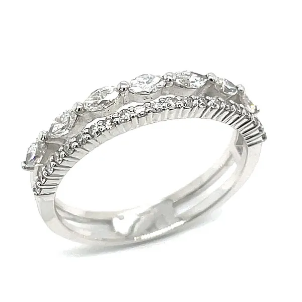 18KW 0.50ctw Double Row Diamond Ring Diamonds Direct St. Petersburg, FL