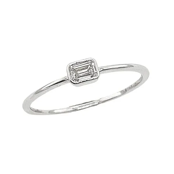 1988 Collection 18KW 0.19ctw Emerald Cut Diamond Fashion Ring Diamonds Direct St. Petersburg, FL