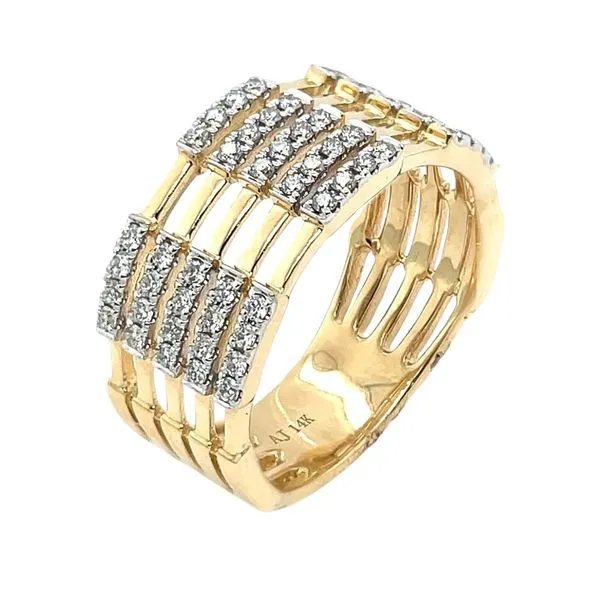 14KY 0.42ctw Wide Diamond Fashion Ring Image 2 Diamonds Direct St. Petersburg, FL
