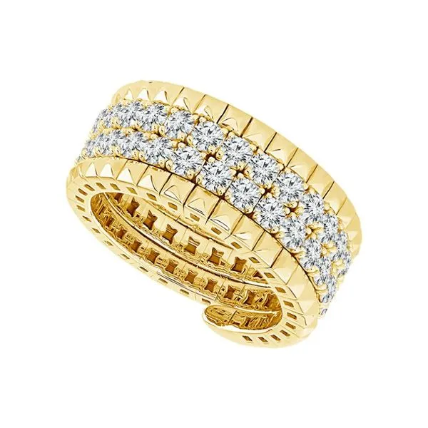 14K Two-Tone 2.50ctw Round Diamond Flexi Eternity Ring Diamonds Direct St. Petersburg, FL