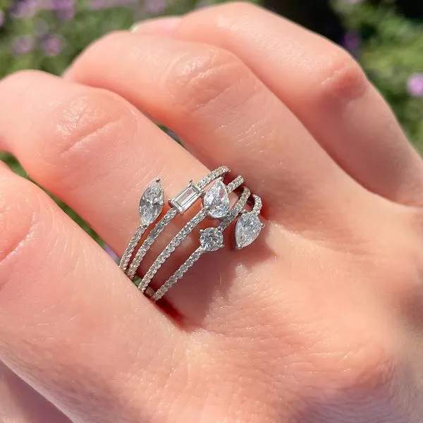 14KW 1.32ctw Multi-Shape Diamond Fashion Ring Image 2 Diamonds Direct St. Petersburg, FL