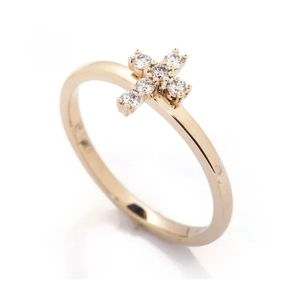 14KY 0.13ctw Diamond Cross Ring Diamonds Direct St. Petersburg, FL