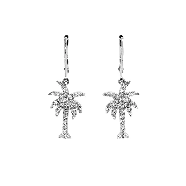 14KW 0.40ctw Diamond Palm Tree Earrings Diamonds Direct St. Petersburg, FL