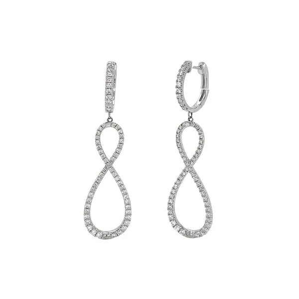 14KW 1.79ctw Diamond Drop Infinity Earrings Diamonds Direct St. Petersburg, FL