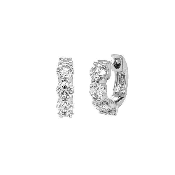 14KW 1.85ctw Diamond Hoop Earrings Diamonds Direct St. Petersburg, FL