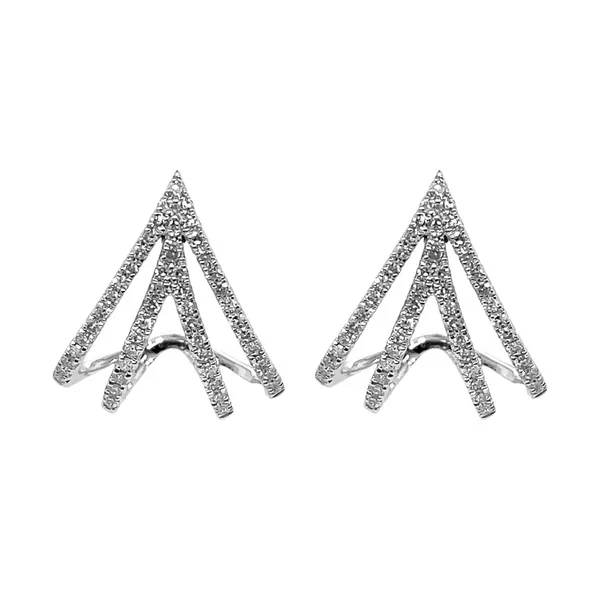 14KW 0.43ctw Diamond Hoop Earrings Diamonds Direct St. Petersburg, FL