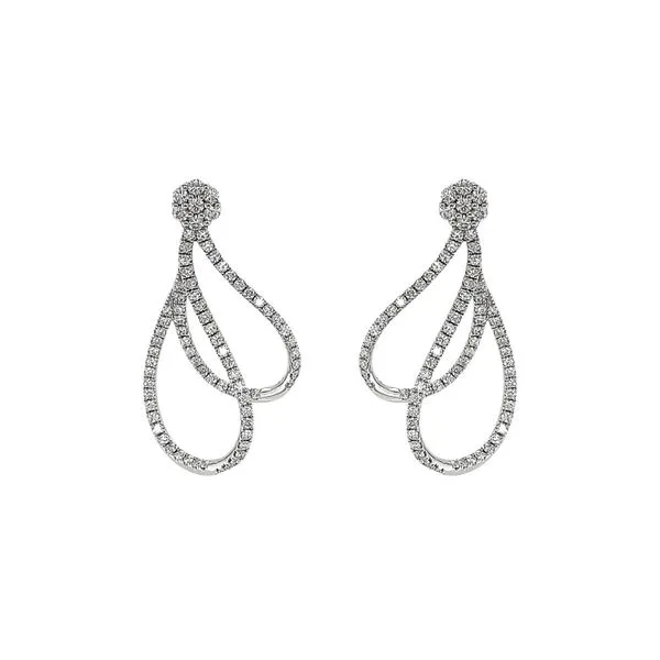 18KW 1.17ctw Diamond Fashion Earrings Diamonds Direct St. Petersburg, FL