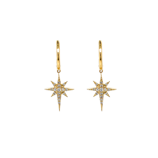 18KY 0.20ctw Diamond Starburst Earrings Diamonds Direct St. Petersburg, FL