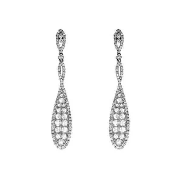 18KW 1.24ctw Diamond Drop Fashion Earrings Diamonds Direct St. Petersburg, FL
