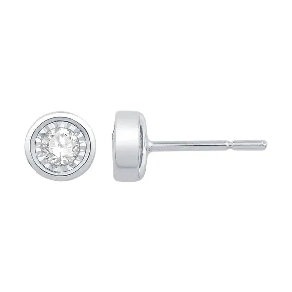 10KW 0.25ctw Diamond Bezel Earrings Diamonds Direct St. Petersburg, FL