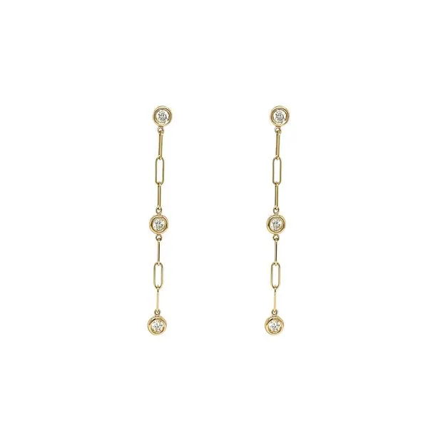 14KY 0.50ctw Diamond Paperclip Earrings Diamonds Direct St. Petersburg, FL