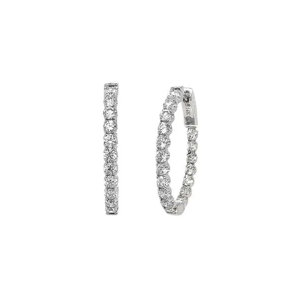 14KW 1.50ctw Diamond Hoop Earrings Diamonds Direct St. Petersburg, FL
