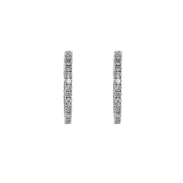 14KW 0.75ctw Diamond Hoop Earrings Diamonds Direct St. Petersburg, FL