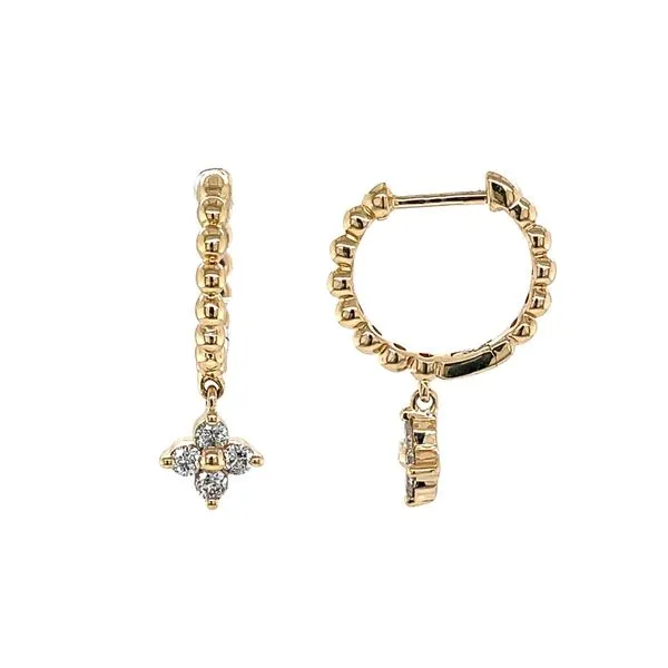 1988 Collection 10KY 0.25ctw Diamond Dangle Floral Earrings Diamonds Direct St. Petersburg, FL