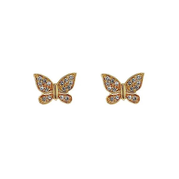 1988 Collection 10KY 0.10ctw Diamond Butterfly Earrings Diamonds Direct St. Petersburg, FL