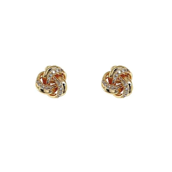 1988 Collection 10KY 0.16ctw Diamond Knot Earrings Diamonds Direct St. Petersburg, FL