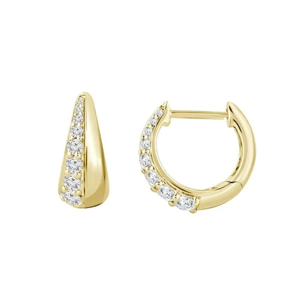 18KY 0.39ctw Diamond Hoop Earrings Diamonds Direct St. Petersburg, FL