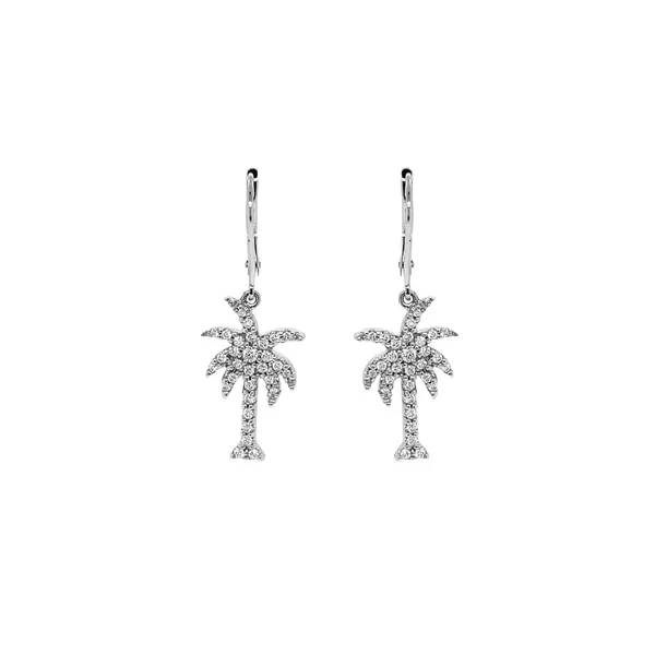 14KW 0.22ctw Diamond Palm Tree Earrings Diamonds Direct St. Petersburg, FL