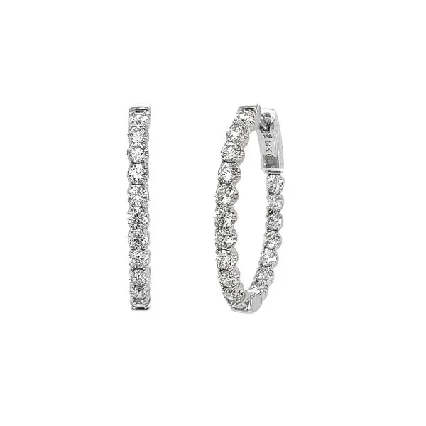 14KW 2.00ctw Diamond Hoop Earrings Diamonds Direct St. Petersburg, FL