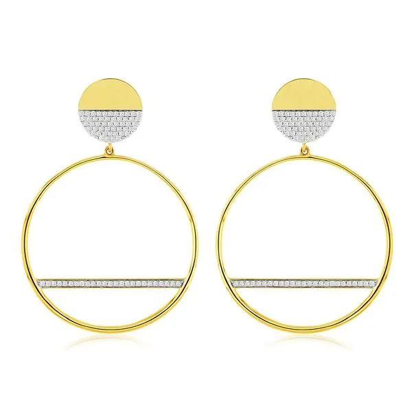 14KY 0.43ctw Diamond Fashion Hoop Earrings Diamonds Direct St. Petersburg, FL