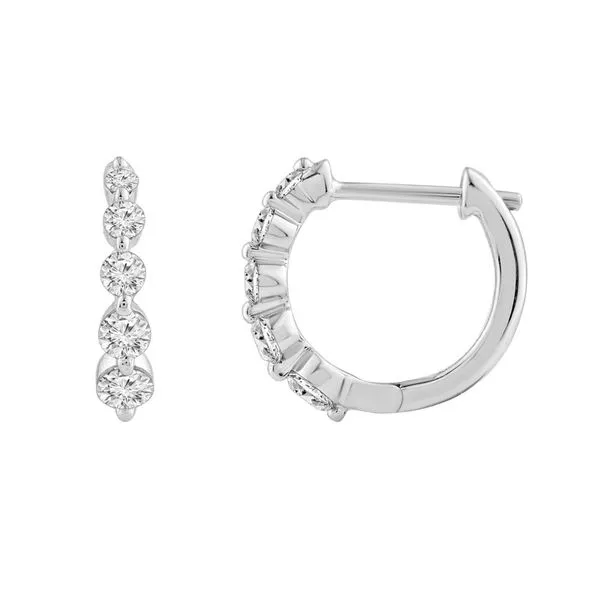 18KW 0.52ctw Diamond Hoop Earrings Diamonds Direct St. Petersburg, FL
