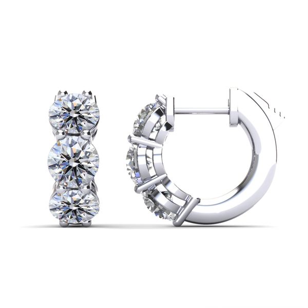 14KW 1.50ctw Diamond Hoop Earrings Diamonds Direct St. Petersburg, FL