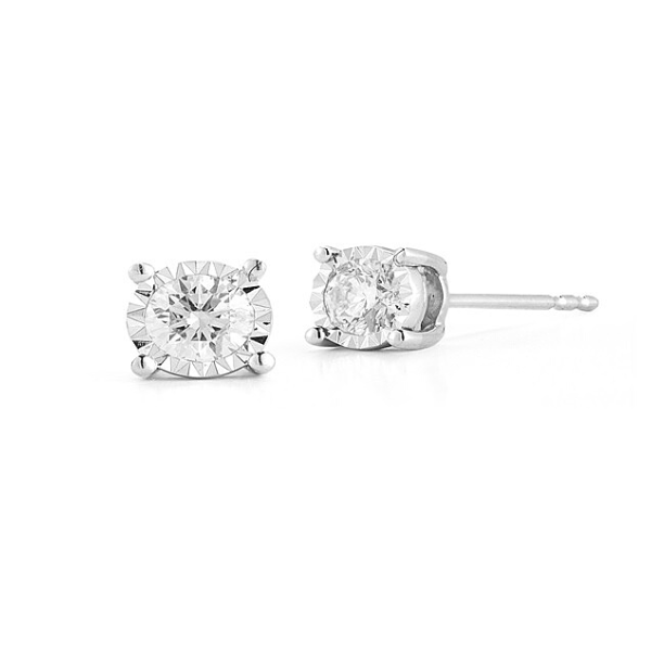 Sterling Silver 0.08ctw Diamond Stud Earrings Diamonds Direct St. Petersburg, FL