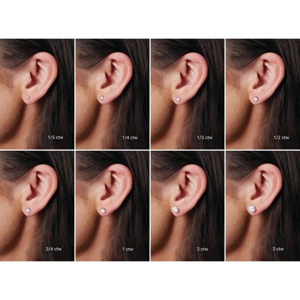 14KW 4.00ctw Lab-Grown Diamond Stud Earrings Image 2 Diamonds Direct St. Petersburg, FL