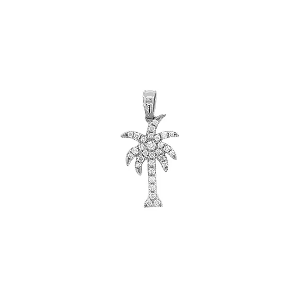 14KW 0.33ctw Diamond Palm Tree Pendant Diamonds Direct St. Petersburg, FL