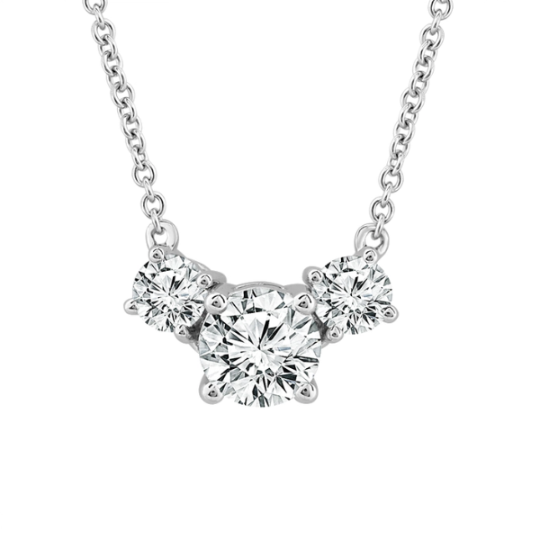 14KW 1.00ctw Three-Stone Diamond Pendant Diamonds Direct St. Petersburg, FL