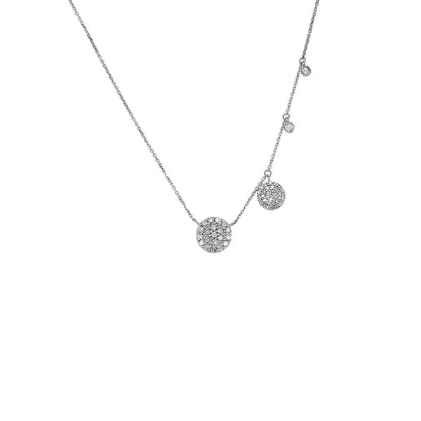 14KW 0.33ctw Diamond Multi-Disc Pavé Necklace Diamonds Direct St. Petersburg, FL