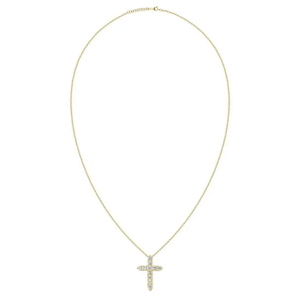 18KY 0.09ctw Diamond Cross Pendant Diamonds Direct St. Petersburg, FL