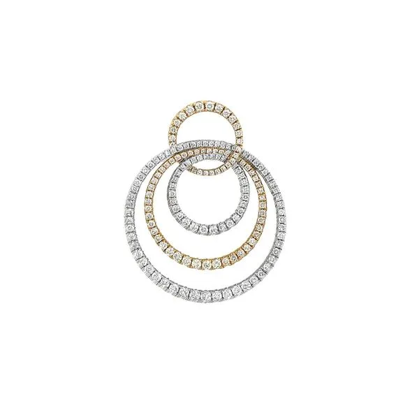 14K Two-Tone 1.73ctw Diamond Swirl Pendant Diamonds Direct St. Petersburg, FL