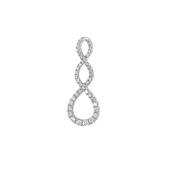 Platinum 0.90ctw Diamond Infinity Swirl Pendant Diamonds Direct St. Petersburg, FL