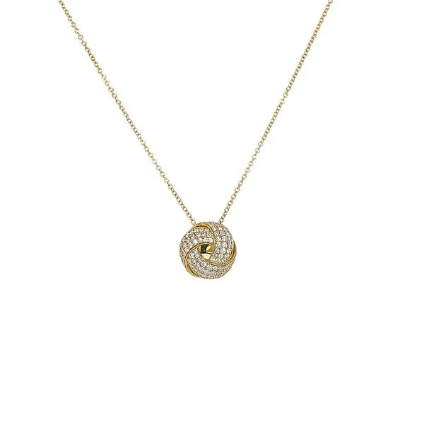 18KY 0.52ctw Diamond Love Knot Pendant Diamonds Direct St. Petersburg, FL