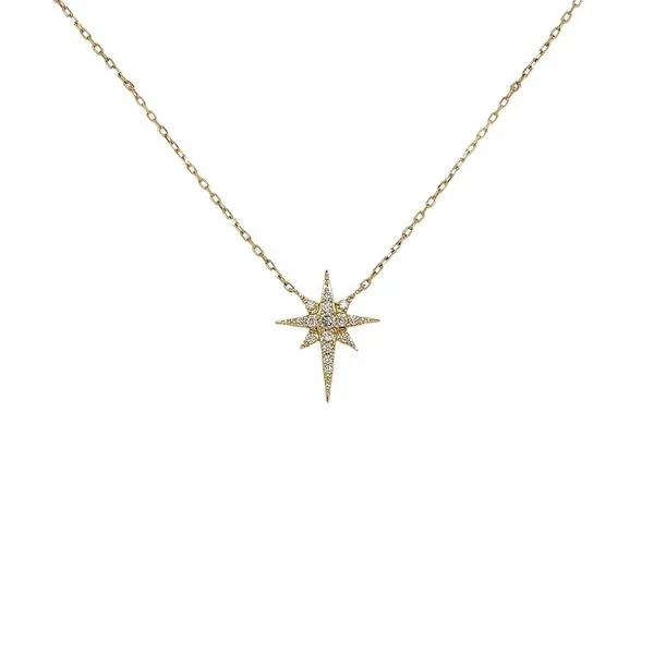 1988 Collection 18KY 0.15ctw Diamond Starburst Pendant Diamonds Direct St. Petersburg, FL
