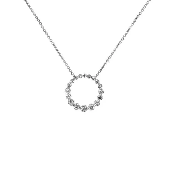 10KW 0.50ctw Diamond Circle Pendant Diamonds Direct St. Petersburg, FL