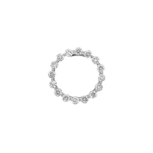 14KW 0.95ctw Baguette Diamond Circle Pendant Diamonds Direct St. Petersburg, FL