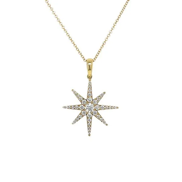 18KY 0.41ctw Diamond Starburst Pendant Diamonds Direct St. Petersburg, FL
