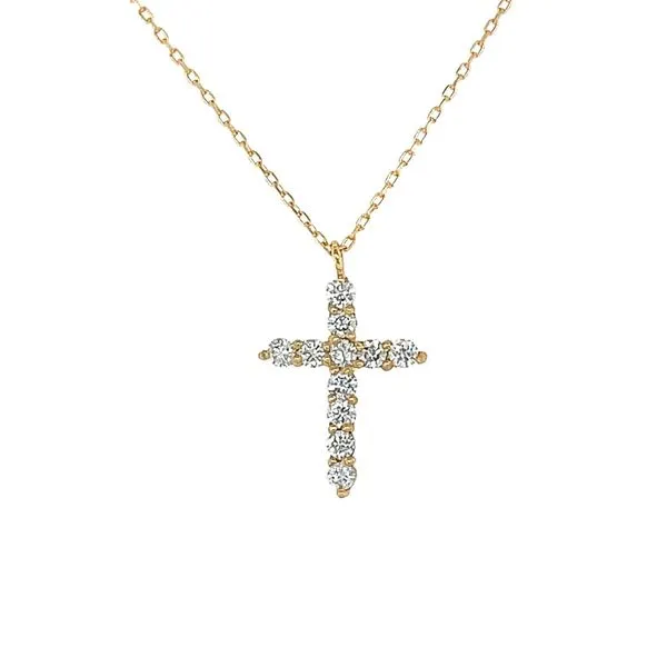 18KY 0.23ctw Diamond Cross Pendant Diamonds Direct St. Petersburg, FL