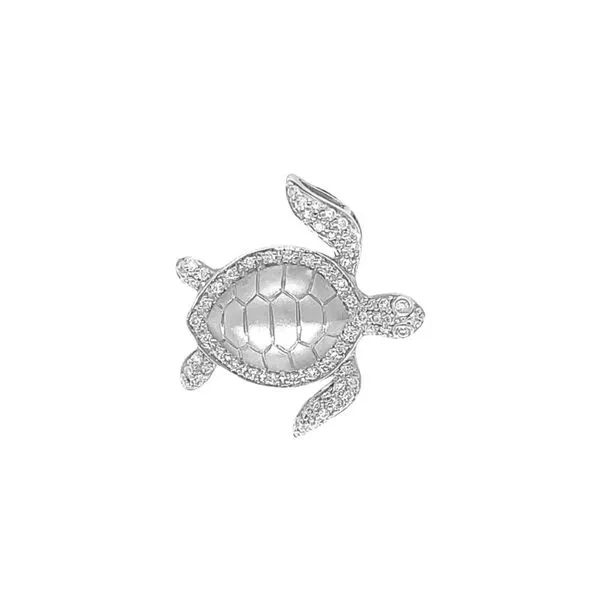 14KW 0.16ctw Diamond Turtle Pendant Diamonds Direct St. Petersburg, FL