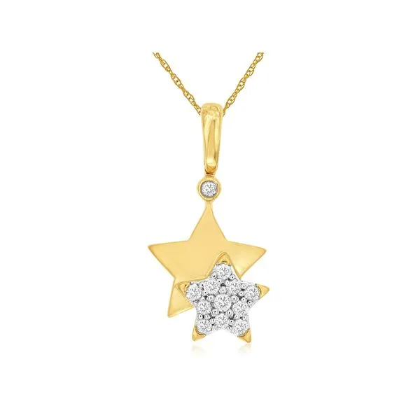 14KY 0.16ctw Diamond Star Pendant Diamonds Direct St. Petersburg, FL