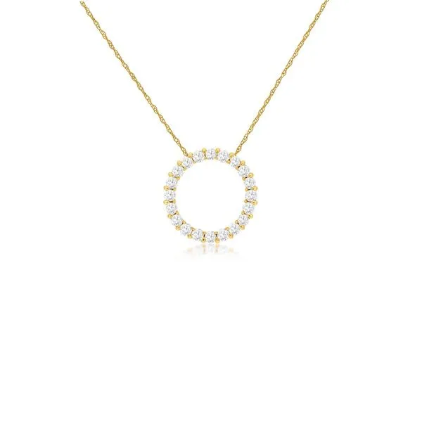 14KY 0.25ctw Diamond Circle Pendant Diamonds Direct St. Petersburg, FL