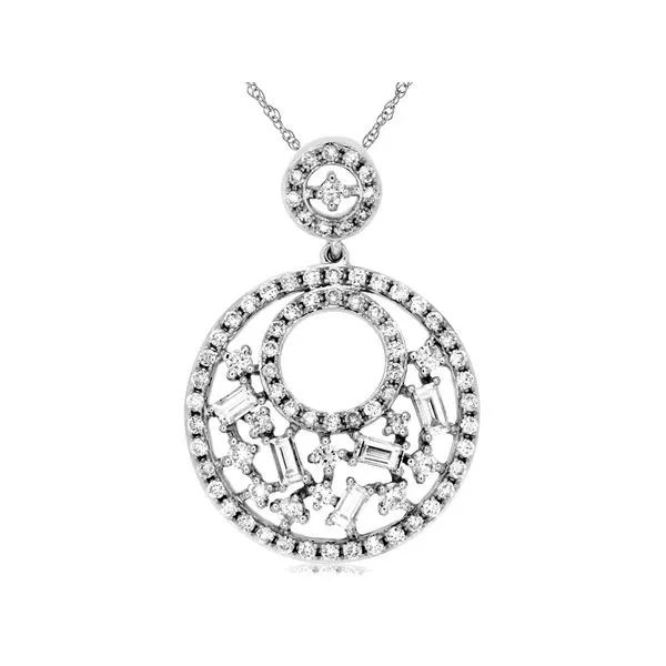 14KW 0.66ctw Diamond Baguette Fashion Pendant Diamonds Direct St. Petersburg, FL