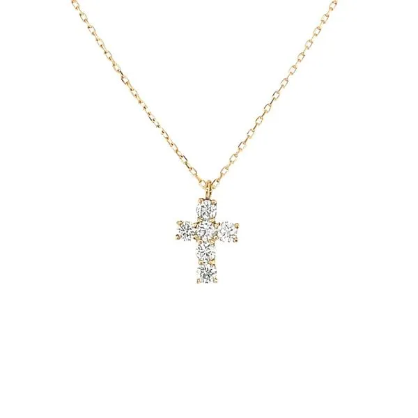 18KY 0.23ctw Diamond Cross Necklace Diamonds Direct St. Petersburg, FL