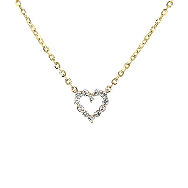 10KY 0.12ctw Petite Diamond Heart Necklace Diamonds Direct St. Petersburg, FL