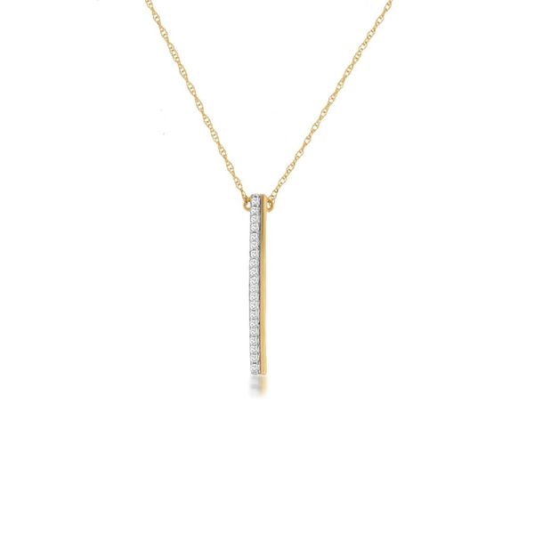 14KY 0.10ctw Diamond Bar Pendant Diamonds Direct St. Petersburg, FL