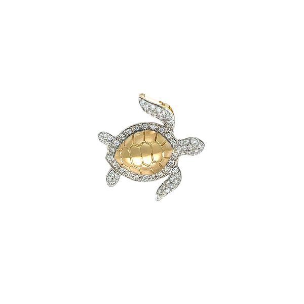14KY 0.16ctw Diamond Turtle Pendant Diamonds Direct St. Petersburg, FL