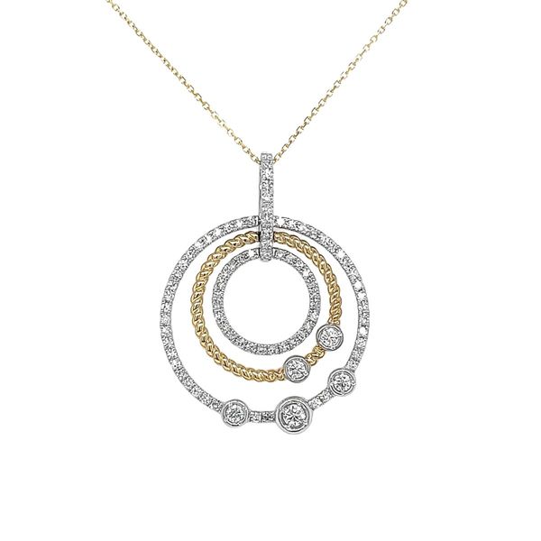 14K Two-Tone 0.77ctw Diamond Fashion Pendant Diamonds Direct St. Petersburg, FL